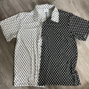 Dual Print Polyester Shirt